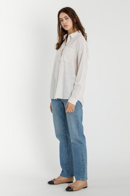 Hairline Stripe Button Down Shirt