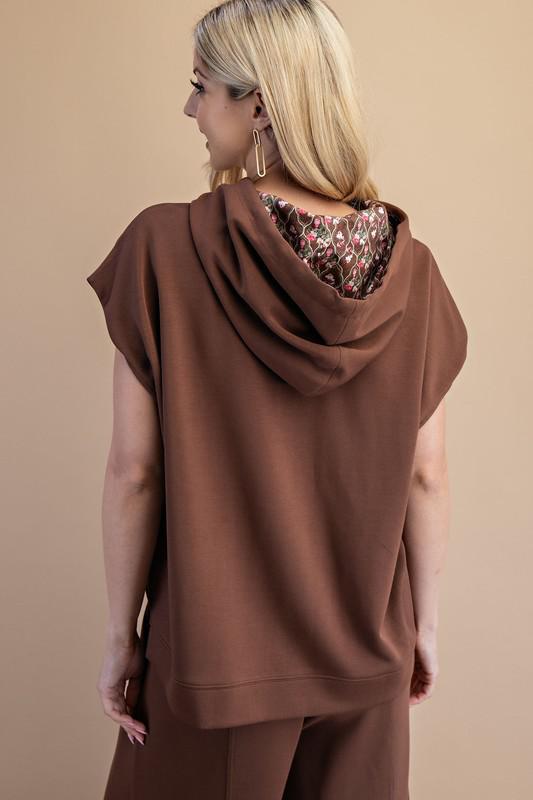 Elevated Double Soft Knit Sleeveless Hoodie