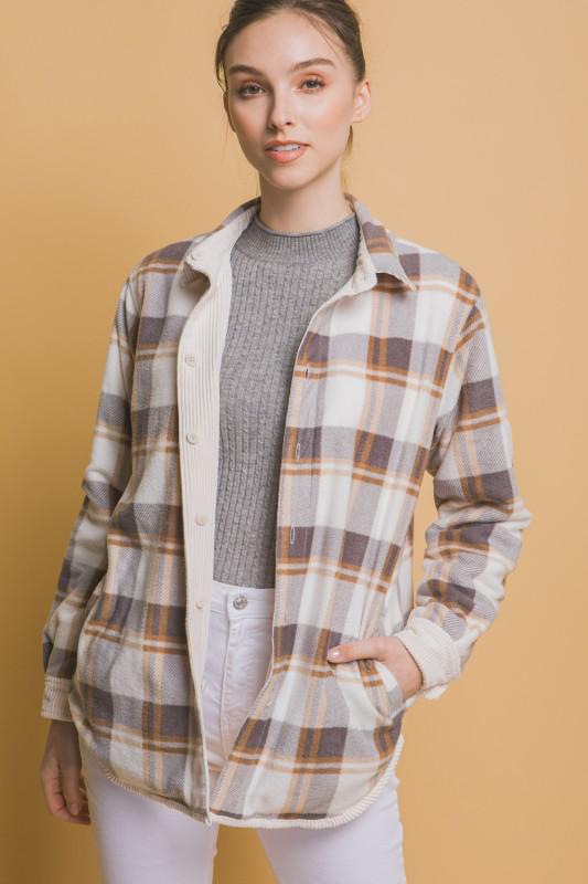 Corduroy Reversible Button Down Jacket