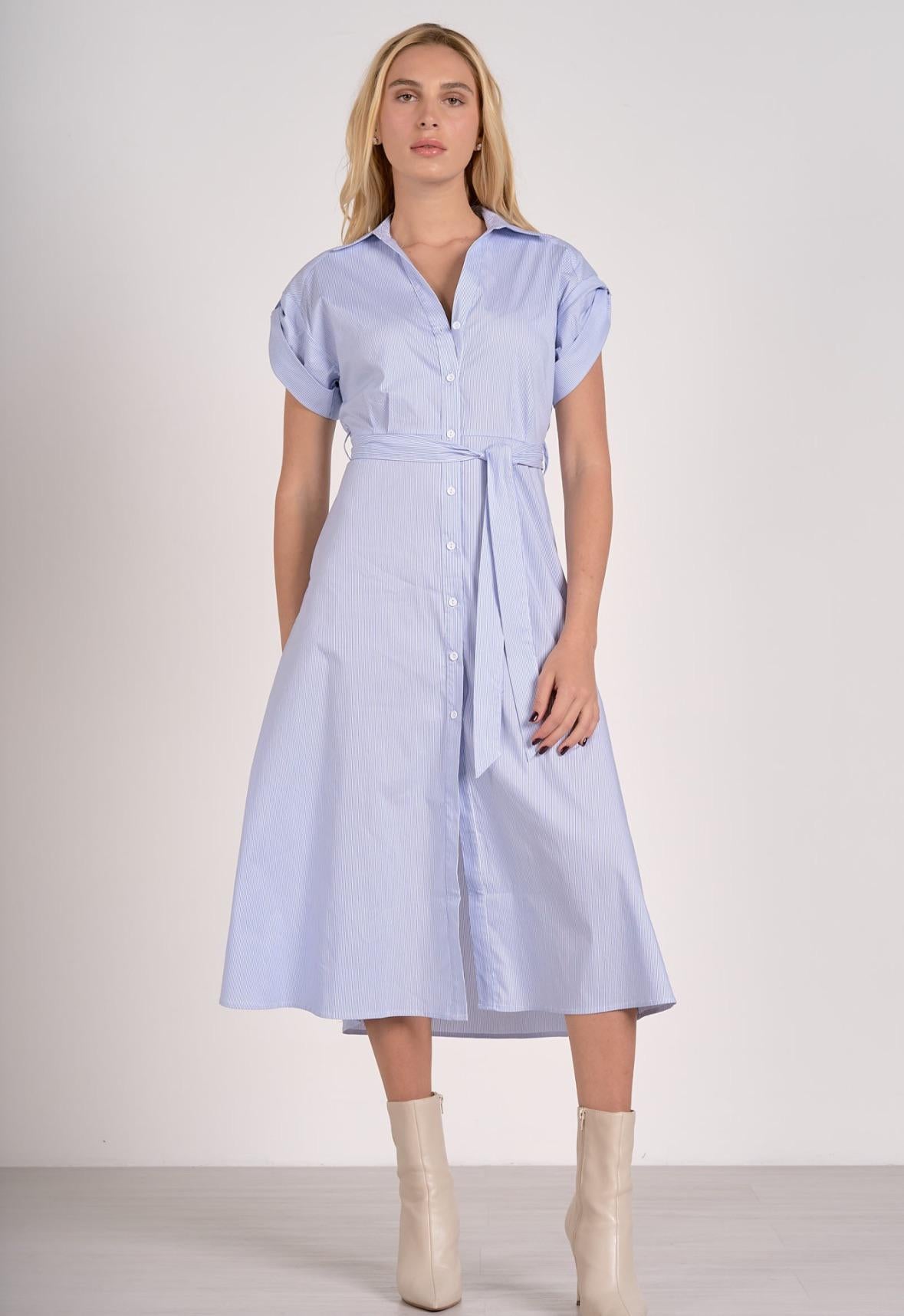 Blue & White Stripe Dress