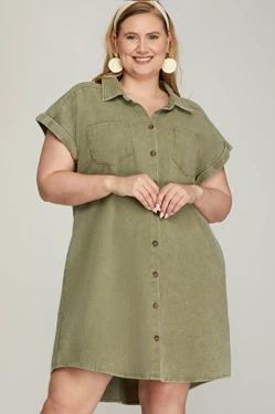 Twill Shirt Dress