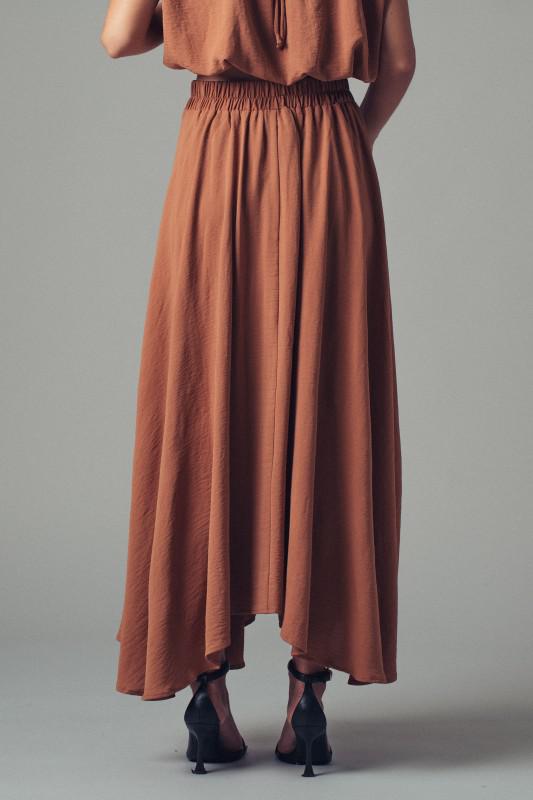 Boho Maxi Skirt With Flowy Draped Design