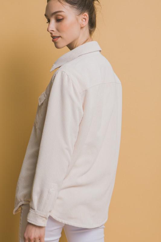Corduroy Reversible Button Down Jacket