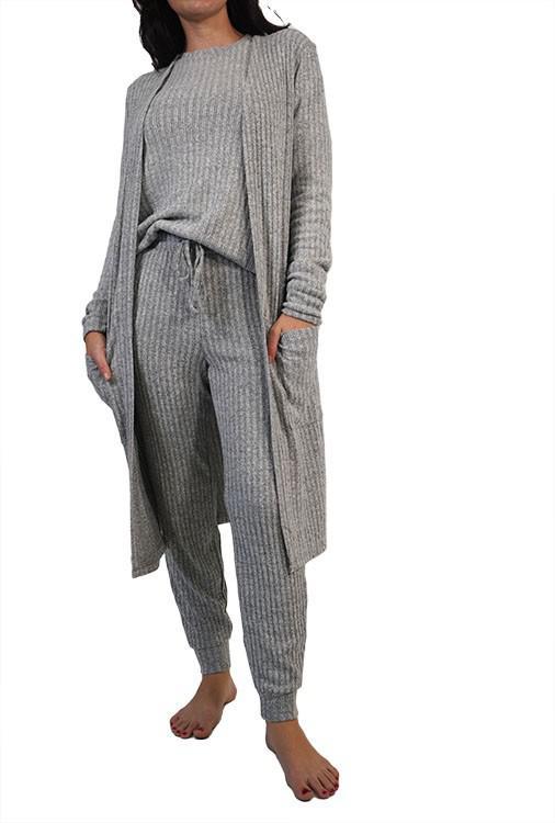 Ribbed 3 Piece Lounge Set