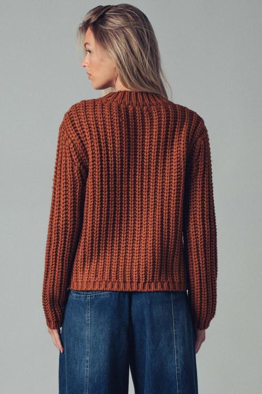 Chunky Knit Cardigan With Gold Buttons