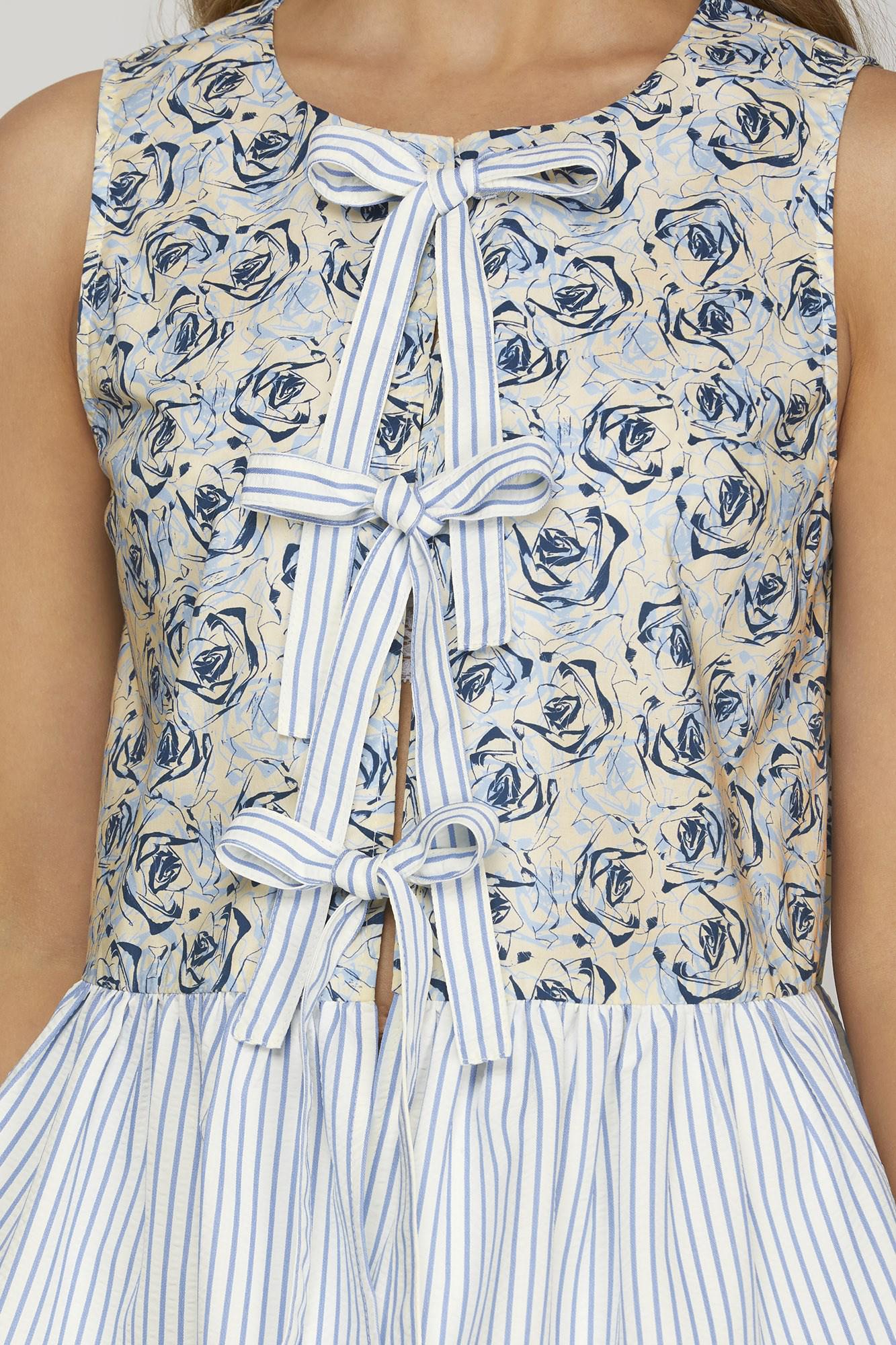 Sleeveless Bow Tie Top