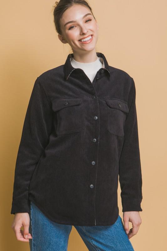 Corduroy Reversible Button Down Jacket
