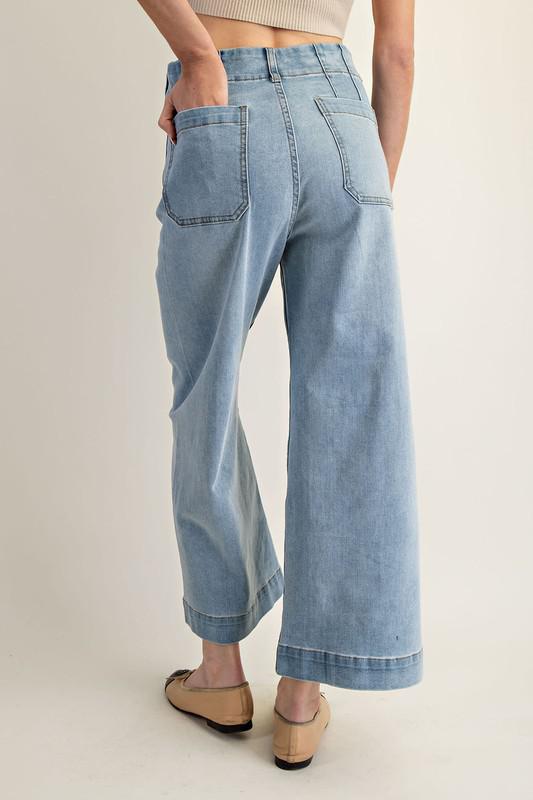 Straight Leg Denim Pants