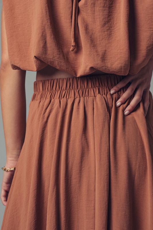 Boho Maxi Skirt With Flowy Draped Design