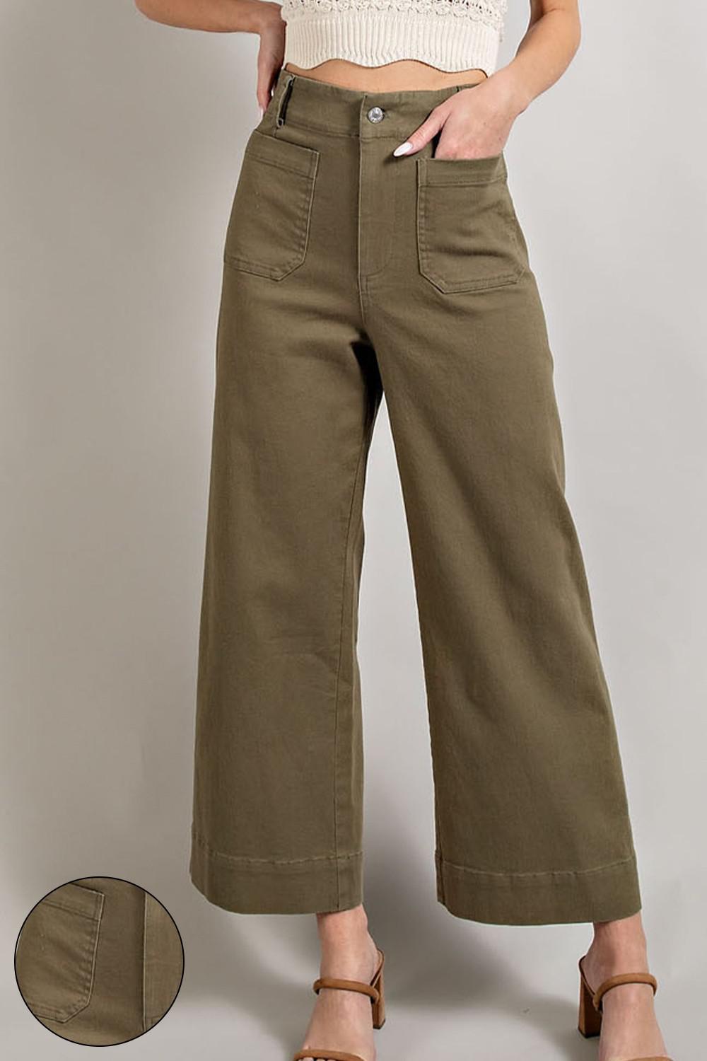 SOFT WASHED WIDE LEG PANTS