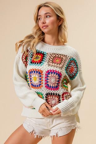 CROCHET PATCH SWEATER