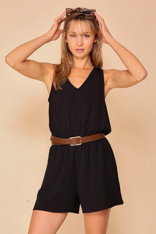 Sleeveless V-Neck Romper