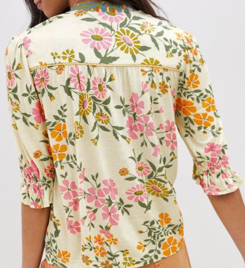 Boho Floral Blouse