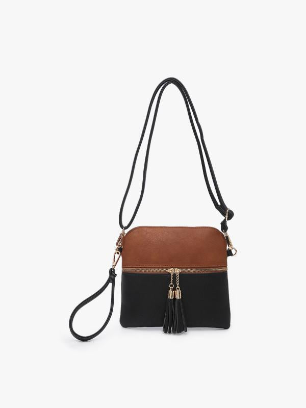 Tara Double Zip Crossbody/Wristlet