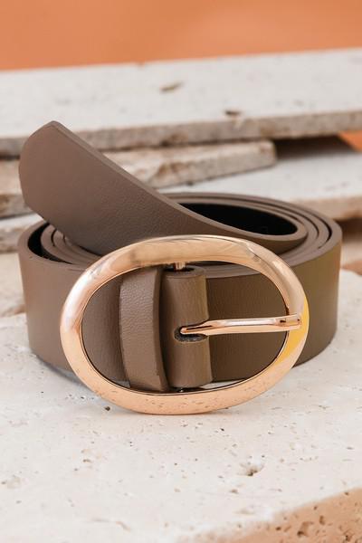 Oval Buckle Belt