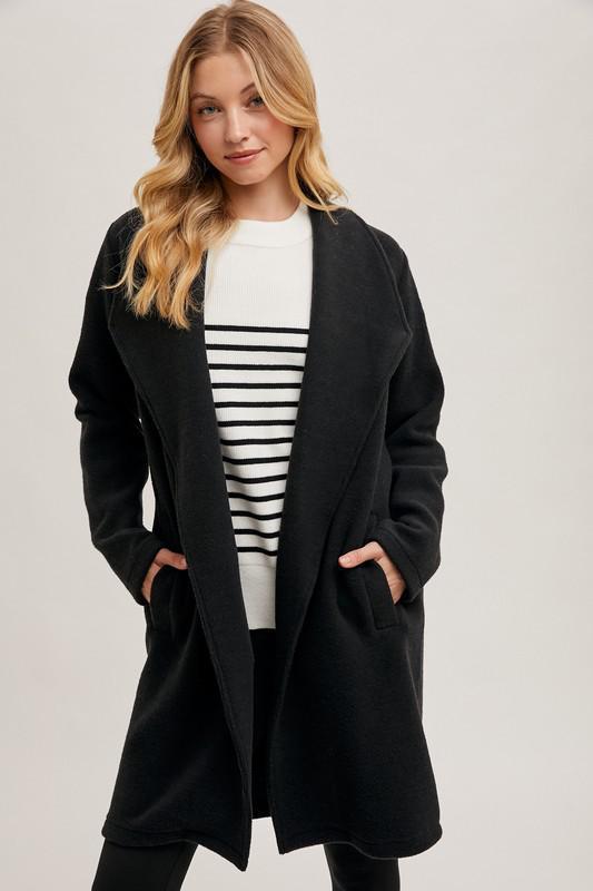 Open Front Knit Coat Jacket