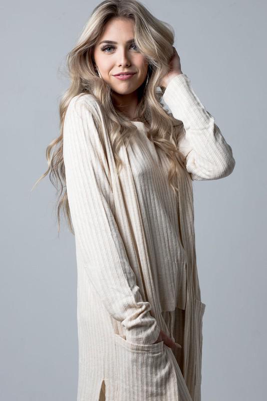 Ribbed 3 Piece Lounge Set