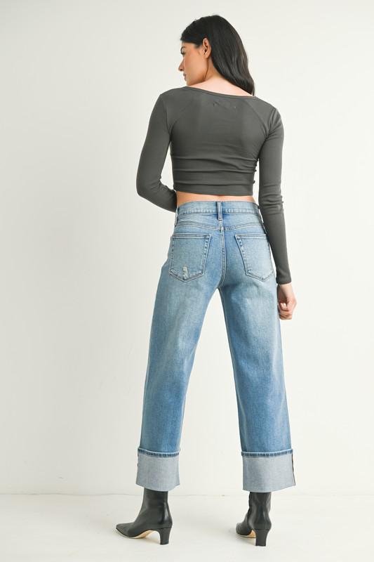 Cuffed Denim