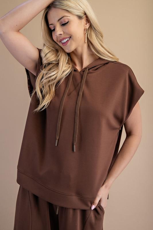 Elevated Double Soft Knit Sleeveless Hoodie