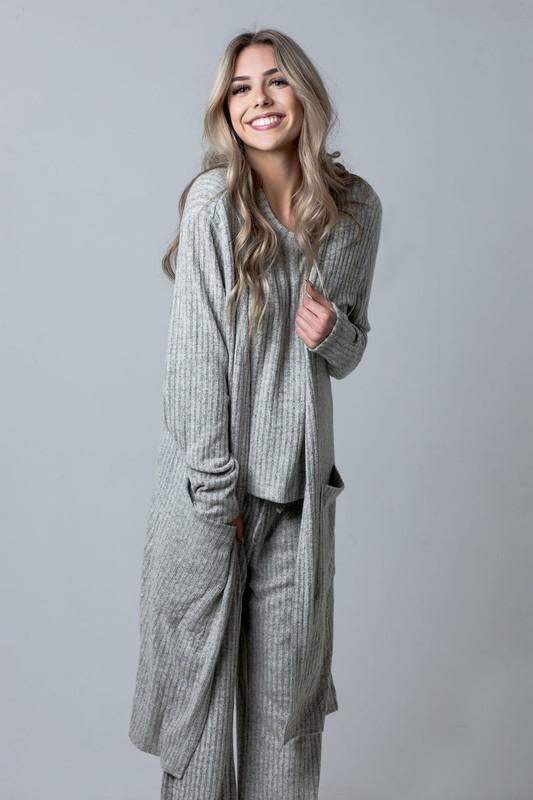 Ribbed 3 Piece Lounge Set