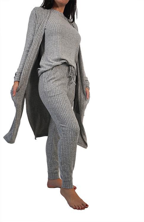 Ribbed 3 Piece Lounge Set