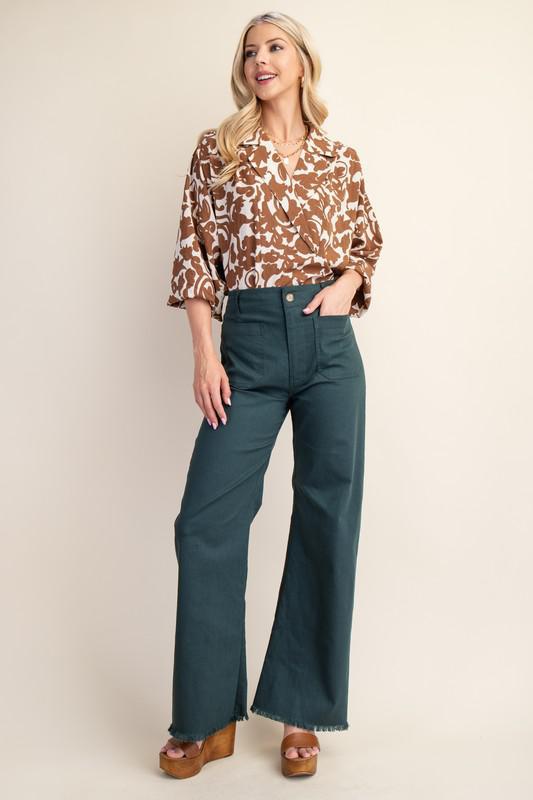 High Waisted Flared Pants