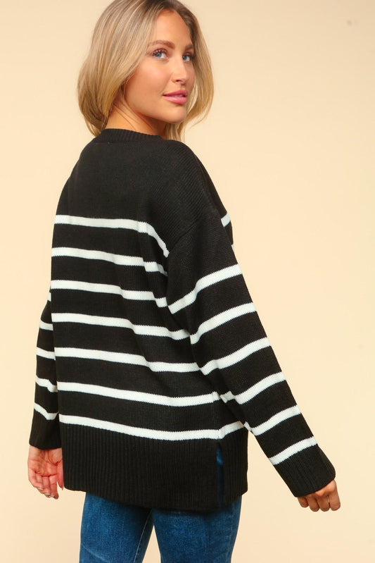 Black & White Striped Sweater