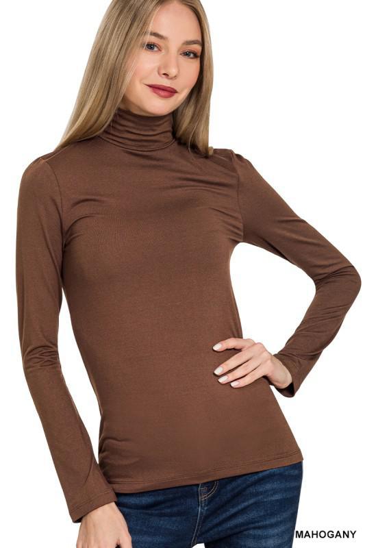 Premium Microfiber Mock Neck Top