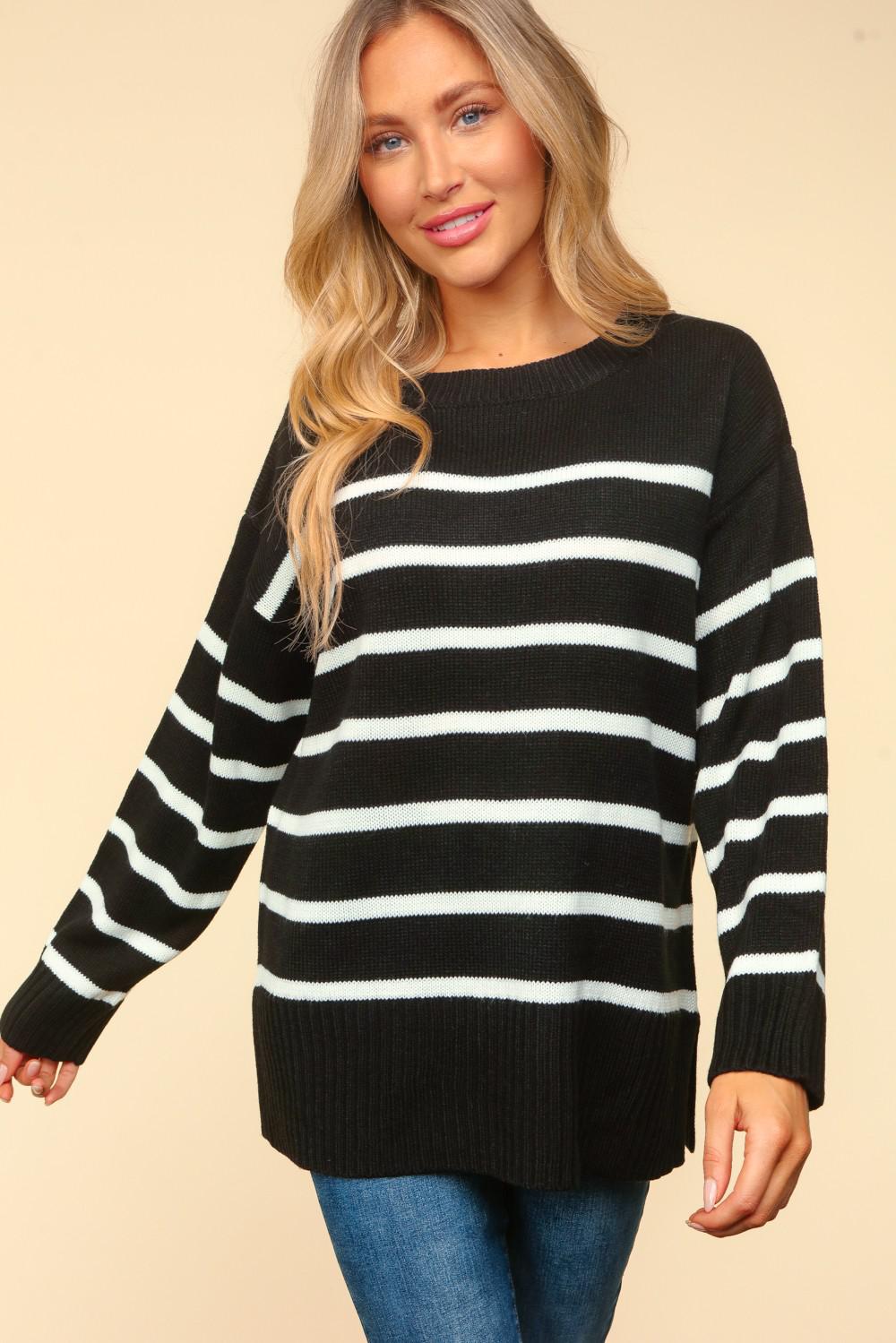 Black & White Striped Sweater