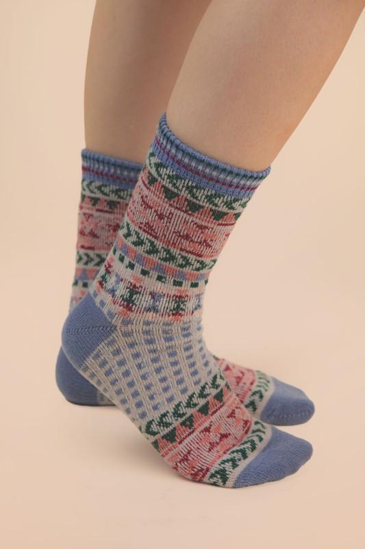 Geometric Graphic Crew Socks